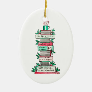 A Stack of Holiday Classics Ceramic Ornament