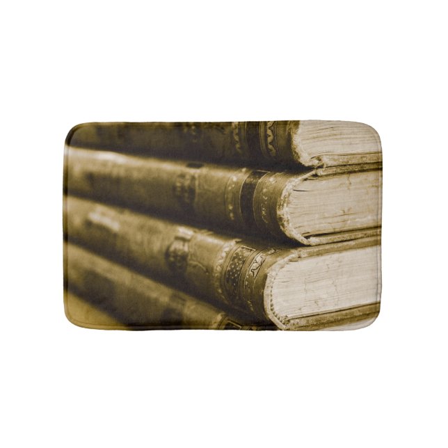 A Stack of Old Books Bath Mat (Front)