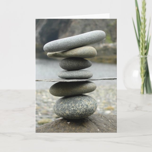 A Stack of Rocks Greeting Card (Front)