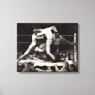A Stag at Sharkey's - George Bellows Boxing Litho Canvas Print