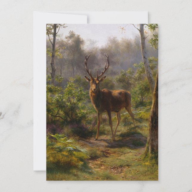 A Stag in the Forest Holiday Card (Front)
