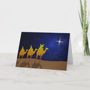 A star .. a star ... shining in the night holiday card