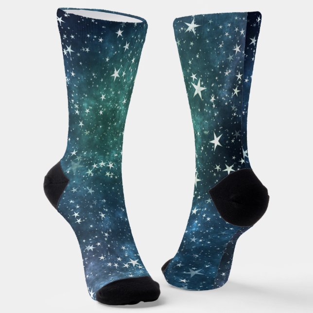 A Star Filled Night Socks (Angled)