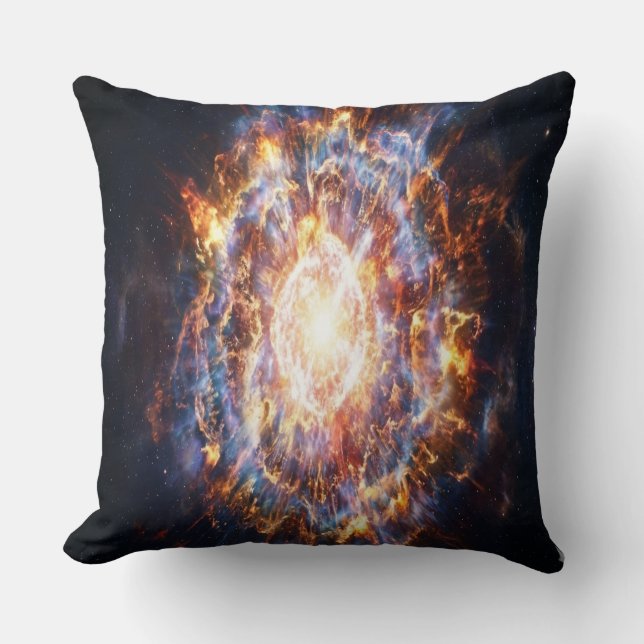 A Star Going Supernova Throw Pillow (Front)