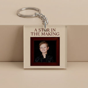 A STAR IN THE MAKING Personalized Child Photo Keychain
