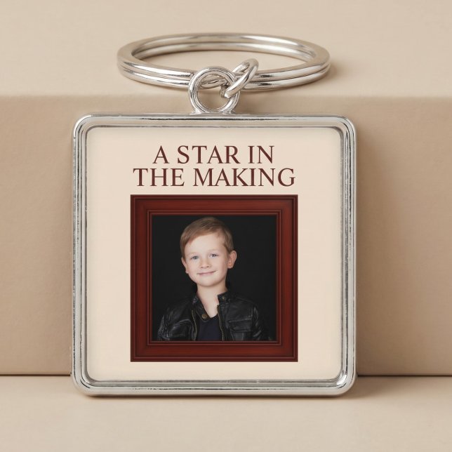 A STAR IN THE MAKING Personalized Child Photo Keychain (Creator Uploaded)