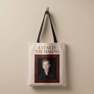 A STAR IN THE MAKING Personalized Child Photo Tote Bag
