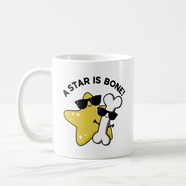 A Star Is Bone Funny Movie Title Pun  Coffee Mug (Left)