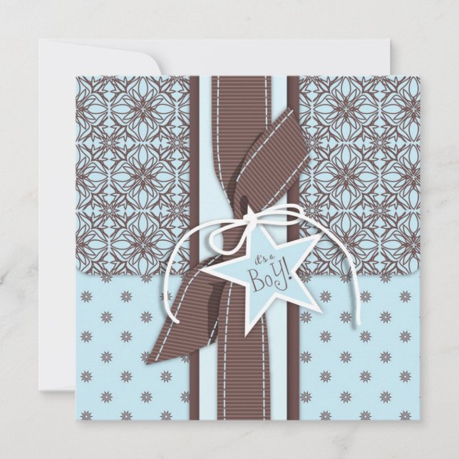 A Star is Born Boy Invitation Square (Front)