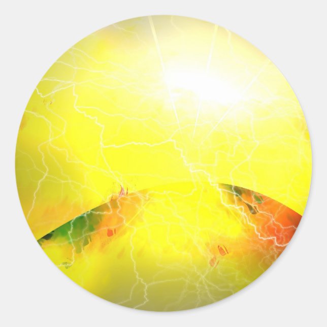 A Star Is Born - Science Fiction Digital Art Classic Round Sticker (Front)