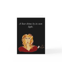 A Star shines by its own light note card w/env