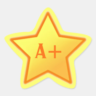 A+ Star Sticker