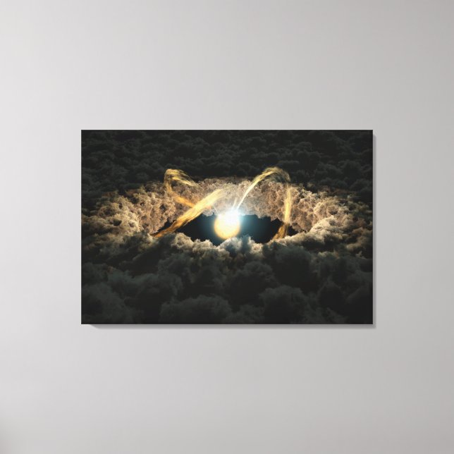 A Star Surrounded By A Protoplanetary Disc Canvas Print (Front)