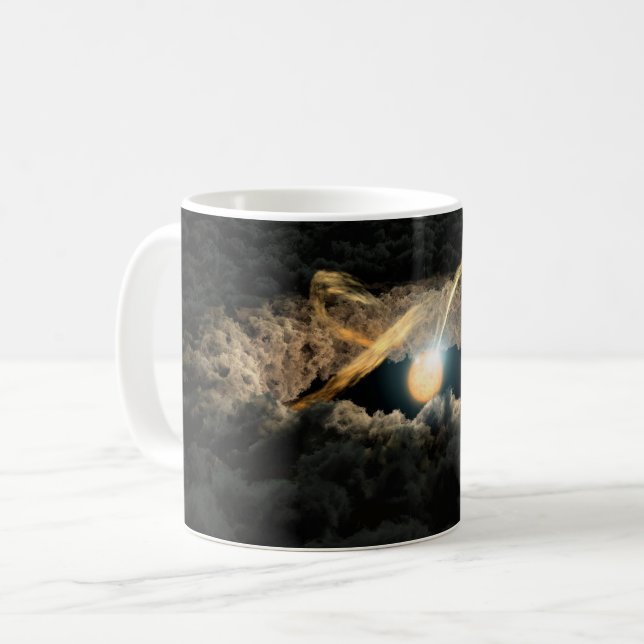A Star Surrounded By A Protoplanetary Disc Coffee Mug (Front Left)