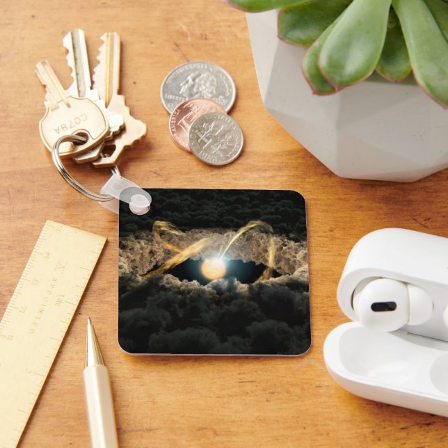 A Star Surrounded By A Protoplanetary Disc Keychain (Desk)