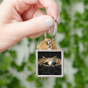 A Star Surrounded By A Protoplanetary Disc Keychain