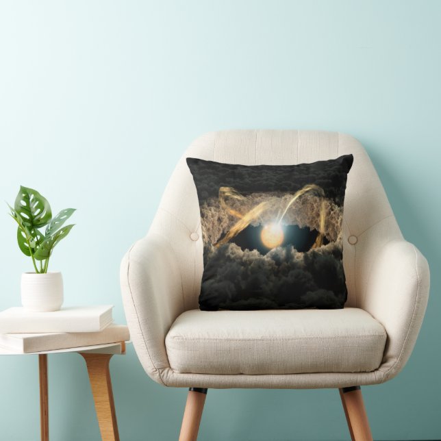 A Star Surrounded By A Protoplanetary Disc Throw Pillow (Chair)