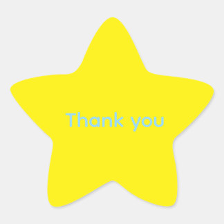 A Star Thank You  Sticker