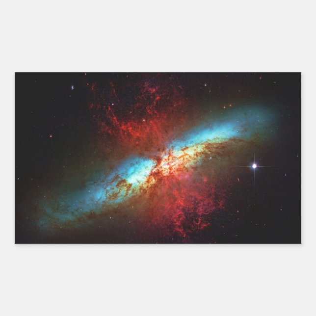 A Starburst Galaxy - Messier 82 (Cigar Galaxy) Sticker (Front)