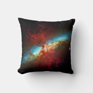 A Starburst Galaxy - Messier 82 (Cigar Galaxy) Throw Pillow