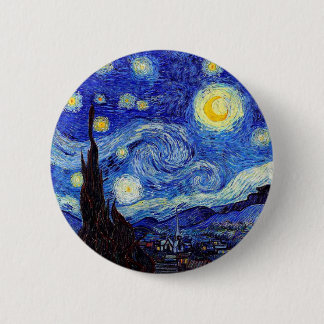 A Starry Night Inspired Van Gogh Classic Products 2 Inch Round Button