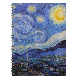 A Starry Night: Saint Remy by Vincent Van Gogh Notebook