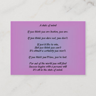 A State Of Mind Business Card