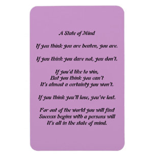 A State of Mind Poem Magnet