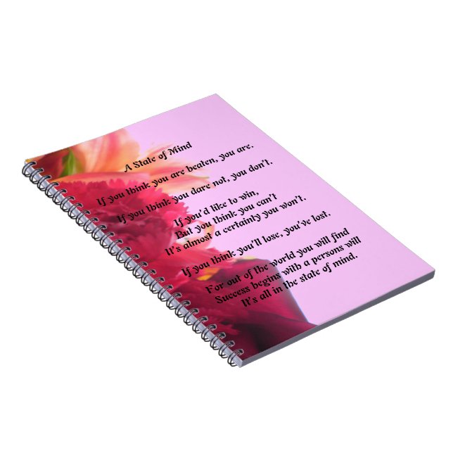A State of Mind Poem Note Book Journal (Right Side)