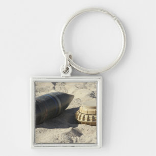 A static display of a converted ordnance shell keychain