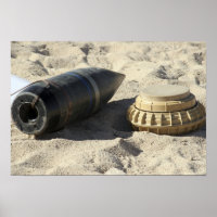 A static display of a converted ordnance shell