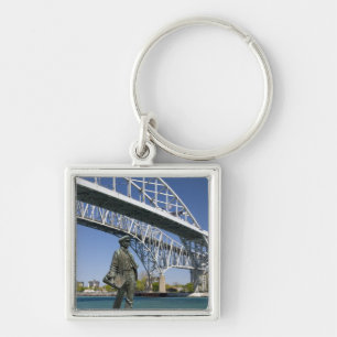 A statue of Thomas Edison by local artist Mino Keychain