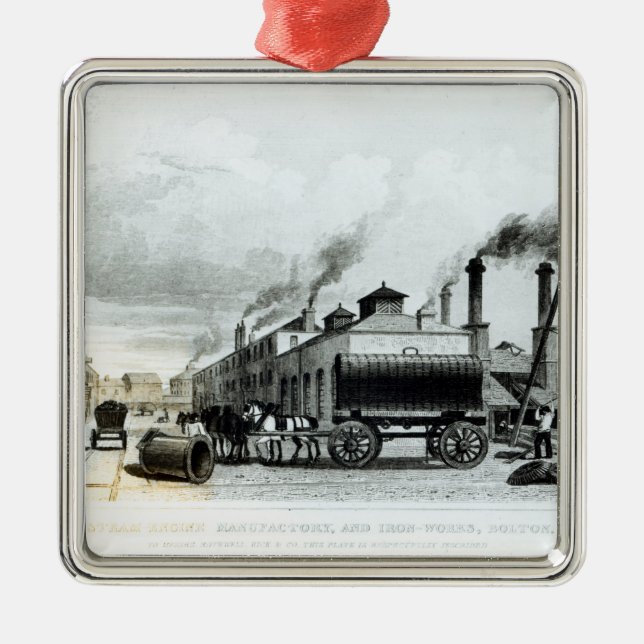 A Steam-Engine Manufactory and Iron Works Metal Ornament (Front)