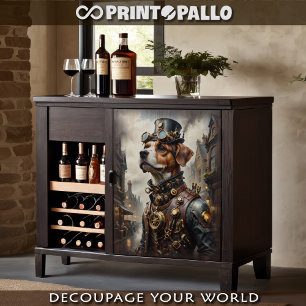 A steampunk beagle dog in a victorian London city Tissue Paper