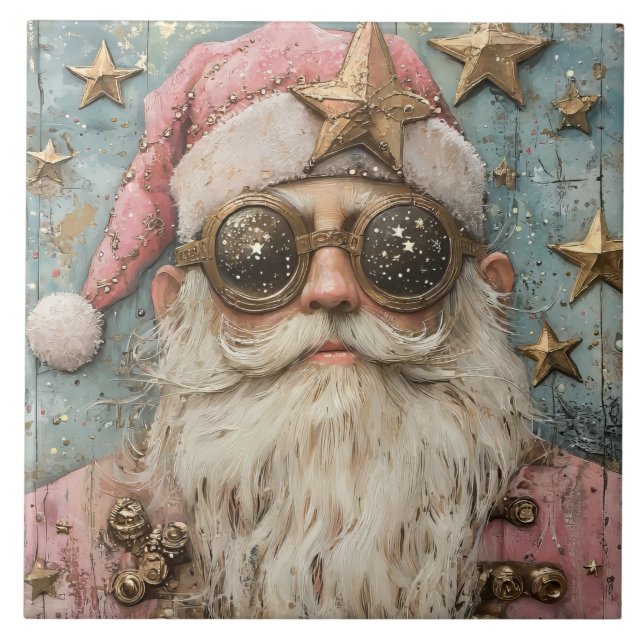A Steampunk Santa Claus  Tile (Front)