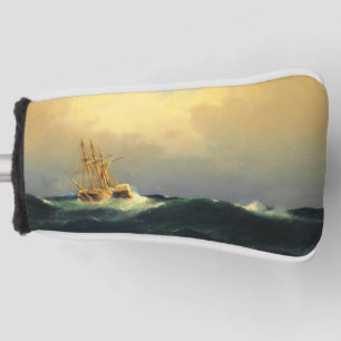 A steamship in a storm in the Atlantic Ocean Golf Head Cover
