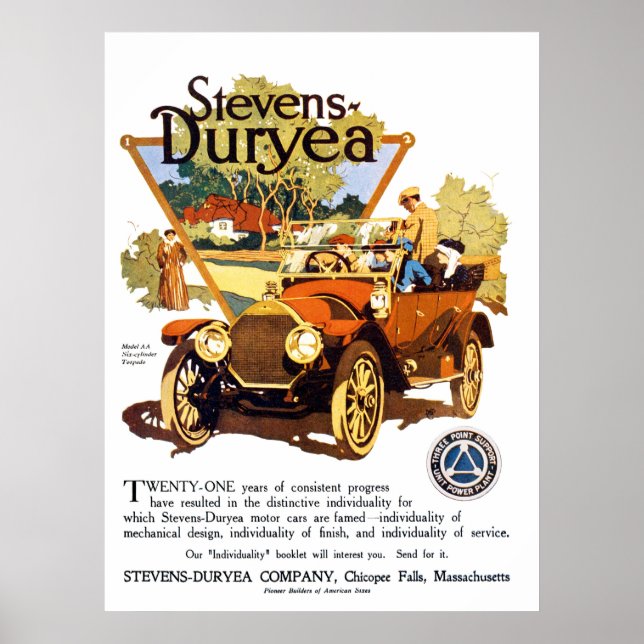 A Stevens Duryea Model AA Poster (Front)