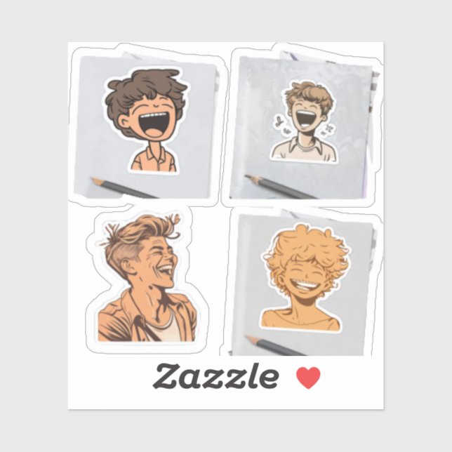 A sticker for a group of crazy anime characters (Sheet)