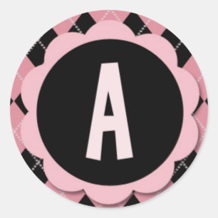 A STICKERS - Retro Argyle Monogram