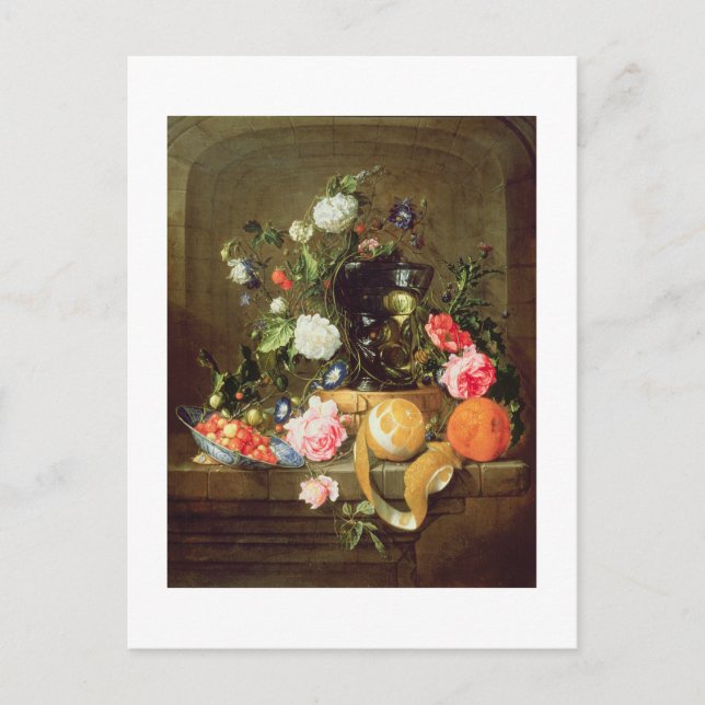 A Still Life in a Stone Niche Postcard (Front)