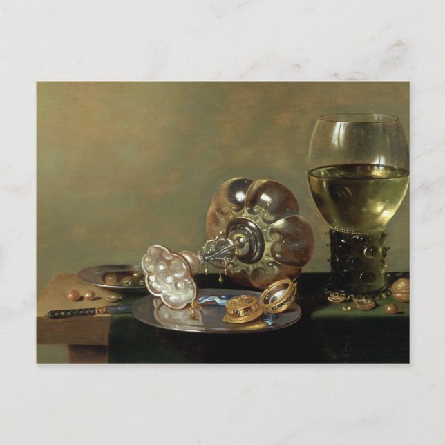 A still life with glass of wine postcard (Front)