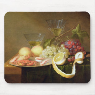 A still life with glasses mouse pad