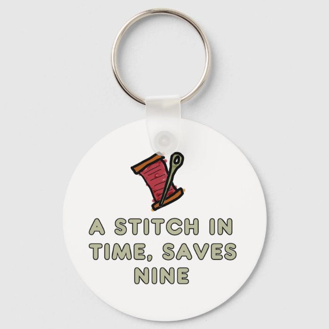 A Stitch In Time Keychain (Front)
