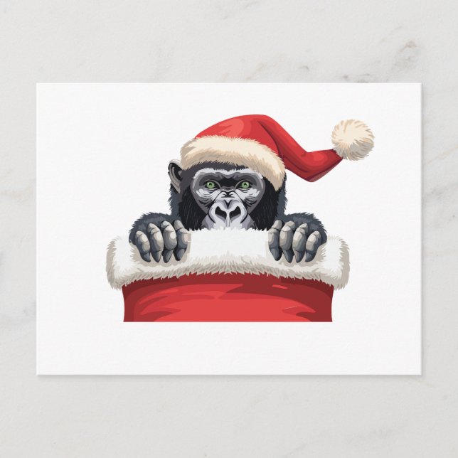 A Stocking Full of Gorilla Cheer Postcard (Front)