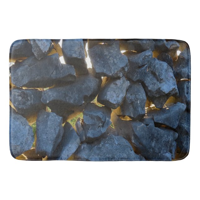 A stone wall built in Croatian style Bath Mat (Front)