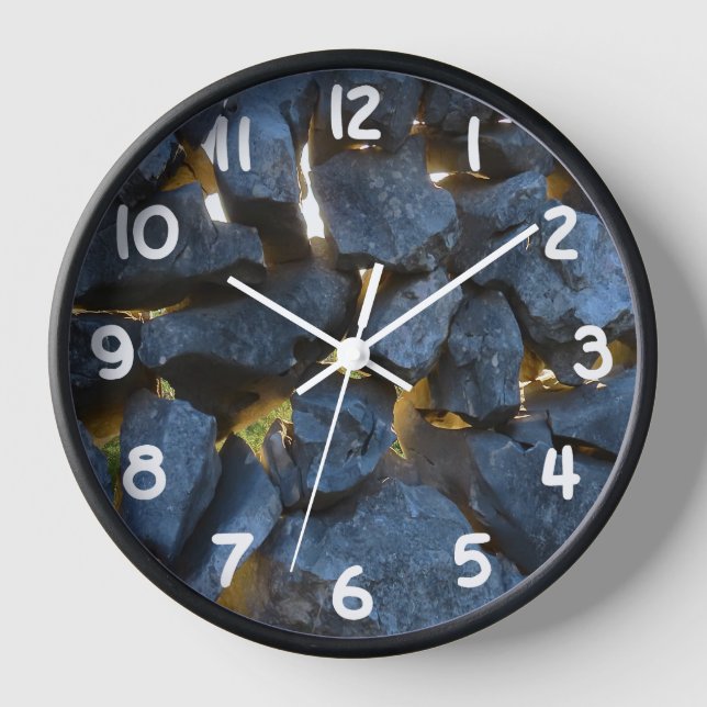 A stone wall built in Croatian style         Clock (Front)