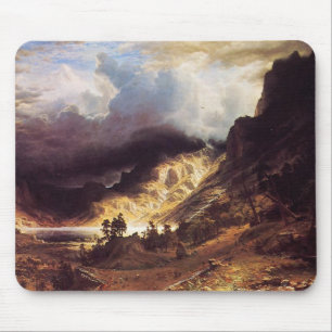 A storm in the Rock Mountains, Bierstadt Albert Mouse Pad