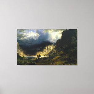A Storm in the Rocky Mountains Bierstadt Canvas Print