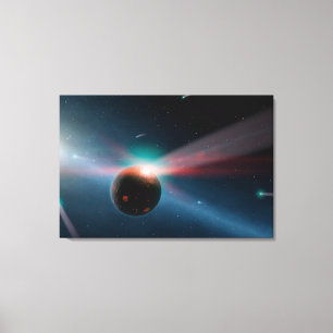 A Storm Of Comets In The Eta Corvi System. Canvas Print
