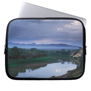 A stormy morning, with threatening clouds laptop sleeve
